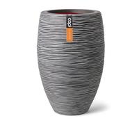 Capi Europe - Vase élégant Deluxe Rib NL - 55x85 - Anthracite - Pot de Fleurs pour intérieur et extérieur - Cache-Pot - Pot de Plantation - Jardinière - Plastique - KOFZ1132