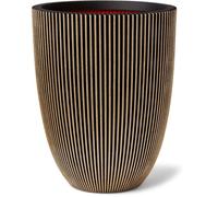 Capi Europe - Vase élégant Bas Groove NL - 46x58 - Or - Ouverture Ø38 - Pot pour Une Utilisation à l'intérieur et à l'extérieur - Incassable - 100% Recyclable - KGVGB783