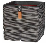 Capi Jardinière Nature Rib Carré 40 X 40 Cm Anthracite Kofz903 Gris