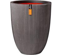 CAPI EUROPE Vase élégant bas GROOVE NL - 34x46 cm - Anthracite