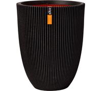 Capi Pot de Fleurs Elégant Bas "Groove" 34x46 cm - noir
