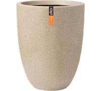 Capi Pot de Fleurs Elégant Bas "Waste Smooth" 34x46 cm - terazzo beige