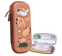 Capibara 3D Stéréo Boîte à crayons pour enfants Motif dessin animé mignon Grande capacité Multifonctionnel Trousse à crayons pour garçons et filles Sac de rangement pour la rentrée scolaire Cadeau de