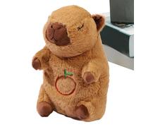 Capibara farci qui - Peluche apaisante pour le sommeil, compagnon en peluche du rythme cardiaque | Ami des avec un mouvement respiratoire délicat, jouet doux et confortable p