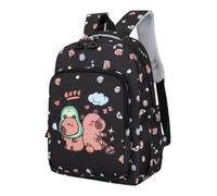 Capibara Scolaire pour - Ensemble pour enfant avec imprimé animé design mignon - Confortable léger pour l'école, la maternelle, les voyages quotidiens, noir, Consulte la descripción