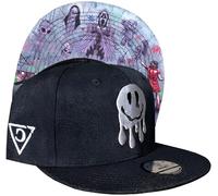 Capiche [99+ Designs] Cappello Con faccia sorridente, Wall Drawing, Horror, snapcap, Basecap Snapback per Uomini, Snapback, Heavy Metal Ragazza inquietante in Abito