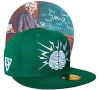 Capiche [99+ Designs] Cappello Snapback Verde per Uomini, Einstein, cervellone, Verde, da Baseball, Albert Einstein E=MC2, Fisico teorico, matematica, cervellone