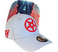 Capiche [99+ Designs] Casquette de Baseball Grise pour Hommes, Cursed Nun Curved, Casquettes Slogan Casquette, d'horreur