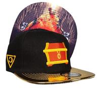 Capiche [99+ Designs] Chapeau de Baseball Pirate doré, Go for Gold, Casquette d'été, Chasse au trésor, thème Pirate, visière en métal perlé Riche et fortuné, Fin