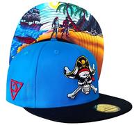Capiche [99+ Designs] Chapeau de Baseball Pirate, Treasure Hunting, Casquette Capitaine Bleue et Noire, Femme, Snapback pour Hommes, Caraïbes, Homme