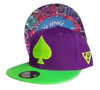 Capiche [99+ Designs] Chapeau de Poker, Black Jack, Joker Cap Hommes, Costumes Violet et Vert, Snapback Chapeau, visière Vert Citron, Joueur, Casino, Jeu Hasard, Cartes à Jouer