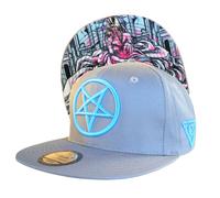 Capiche [99+ Designs] Chapeau Snapback Gris, Mariée maudite, Bonnet d'hiver pour Hommes Bord Droit, Casquette Femmes été, Logo Pentagramme, Art Tatouage Sombre et Effrayant, Cadeau