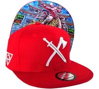 Capiche [99+ Designs] Chapeau Snapback Rouge, Shaolin, Casquette Hommes, de Baseball, Cap Guerrier, Chinois, Moine Asiatique, Kung-fu, Dynastie, Manteau Orange