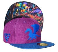Capiche [99+ Variantes] Casquette Magic Spell Snapback - Chapeau en Coton Violet et Bleu avec Logo Dragon brodé, Art sous-visière Wizard Duel, réglable pour Les Fans de Fantaisie