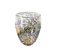 CAPIJIONG Tasse à café en verre isotherme à double couche avec paillettes épaisses, mignonne et créative, 350 ml