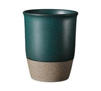 CAPIJIONG Tasse à thé rétro japonaise en céramique pour bureau, maison, restaurant, café, maison de thé, deux couleurs - Vert foncé 130 ml