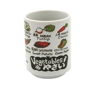 CAPIJIONG Tasse en céramique de style japonais 300 ml au four à micro-ondes pouvant être utilisée pour la maison, le bureau, les tasses à thé - Légumes sauvages