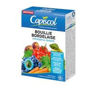 CAPISCOL Bouillie Bordelaise - Granulés - 125L de Solution - 500g | Fongicide Polyvalent - Préventif & Traditionnel - Mildiou, Tavelure, Cloque du Pêcher - Coloration Bleue - BB500