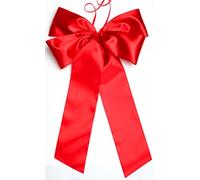 CaPiSo 30 x 50 cm - Grand nœud prêt à l'emploi - Sans bricolage - En satin - Pour anniversaire, Noël, rentrée scolaire, sac d'école, Noël, mariage