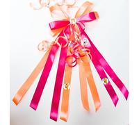 CaPiSo Grand nœud papillon prêt à l'emploi - 20 x 40 cm - Sans bricolage - Nœud décoratif en satin pour sac d'école - Pour anniversaire, Noël, rentrée scolaire, naissance, baptême, naissance (Winnie