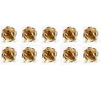 CaPiSo Lot de 10 grands nœuds à tirer 18 cm L - Ruban décoratif en polyband (10 pièces, bord doré)