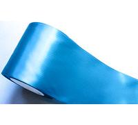 CaPiSo Ruban de satin de 22 m - 100 mm de large - 10 cm de large - Chemin de table - Ruban décoratif de Noël - Mariage (bleu glace, 22 m)