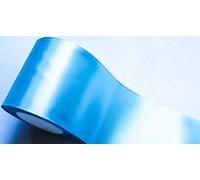 CaPiSo Ruban de satin de 22 m - 100 mm de large - 10 cm de large - Chemin de table - Ruban décoratif - Décoration de Noël, mariage (bleu clair, 22 m)