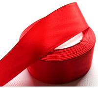 CaPiSo Ruban de satin de 22 m de large - 40 mm de large - Ruban décoratif pour Noël, mariage (rouge, 22 m)