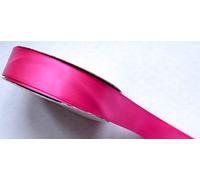 CaPiSo Ruban de satin double face - 25 m x 15 mm - Qualité supérieure - Ruban décoratif brillant des deux côtés (fuchsia)