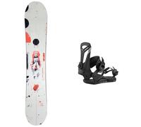 Capita - Packs (snowboard + fix) - Snowboard all-mountain freestyle - Pack Outerspace Living 2026 pour Homme - Blanc Blanc 156 cm,158 cm,160 cm