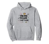 Capitaine de l'équipe Meme : Responsable de la Culture Internet Sweat à Capuche, Unisexe pour Adultes, Gris Chiné, XXL