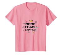 Capitaine de l'équipe Meme : Responsable de la Culture Internet T-Shirt, Enfant, Rose, 8 Ans