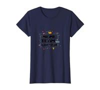 Capitaine de l'équipe Meme : Responsable de la Culture Internet T-Shirt, Femme, Bleu Marine, L
