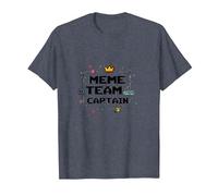 Capitaine de l'équipe Meme : Responsable de la Culture Internet T-Shirt, Homme, Bleu Chiné, 3XL