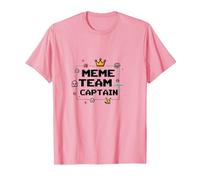 Capitaine de l'équipe Meme : Responsable de la Culture Internet T-Shirt, Homme, Rose, L