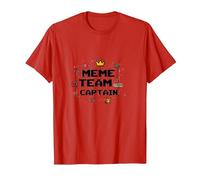 Capitaine de l'équipe Meme : Responsable de la Culture Internet T-Shirt, Homme, Rouge, M