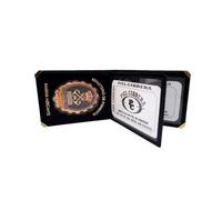 Capitaine de Yacht - Portefeuille porte-plaque marine marchande (plaque incluse), Noir , Classique