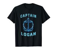 Capitaine Logan - Nom personnalisé - Sailing Nautical Birthday T-Shirt