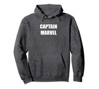 Capitaine Marvel Sweat à Capuche, Unisexe pour Adultes, Chiné Foncé, L