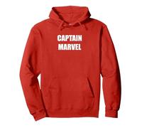Capitaine Marvel Sweat à Capuche, Unisexe pour Adultes, Rouge, M