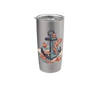 Capitaine Naviguant Avec Voilier Ancre Bateau Conduite Gobelet isotherme en acier inoxydable double paroi