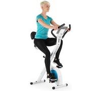 Capital Sports Azura Air - Vélo d'appartement pliable avec ordinateur d´entraînement - blanc & bleu Blanc G