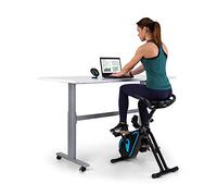 Capital Sports Azura Velo d'Appartement Pliable, Velo d'Exercice Cross Trainer, Cardio-training Maison et Bureau, Home Trainer, Pedalier d'Appartement, Vélo d'Intérieur Magnétique, Support Tablette