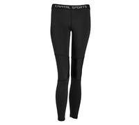 CAPITAL SPORTS Beforce - Pantalon de Compression - vêtement Fonctionnel Femme pour régulation de la température corporelle (Taille L, Genoux renforcés, Repousse l'humidité)