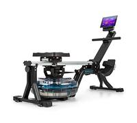 CAPITAL SPORTS Flow - Rameur à Eau, Waterrower, Résistance à l'eau, Ordinateur d'entraînement avec écran LCD, Support pour Tablette, Aluminium et Acier