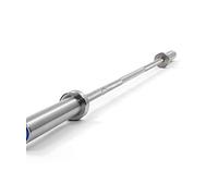 CAPITAL SPORTS Hybrid Women : Barre Olympique de Musculation Professionnelle, Longueur: 201 cm, Poids: 15 kg, Monture: 50 mm Ø, poignée: 25 mm Ø, Charge Max: 650 kg, Acier, marquage poignée, Argent