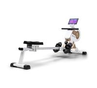 Rameur magnétique - Capital Sports Stream M1 - 105 cm - Ecran LCD - 8 niveaux - Blanc