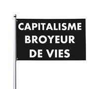 Capitalisme Broyeur De Vies Drapeau 0,9 x 1,5 m Bannière extérieure Home House Yard Sign Flags Contre la réforme des retraites