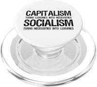 Capitalisme Contre socialisme - Politique Anti-socialiste Communiste PopSockets PopGrip pour MagSafe