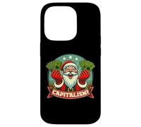 Capitalisme ! Funny Greedy Santa Claus Consumer Christmas Meme Coque pour iPhone 14 Pro